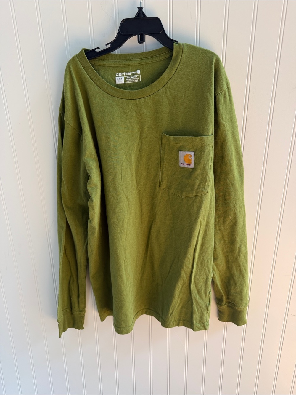 (026)Carhartt Olive Workwear Pocket Long Sleeve Shirt